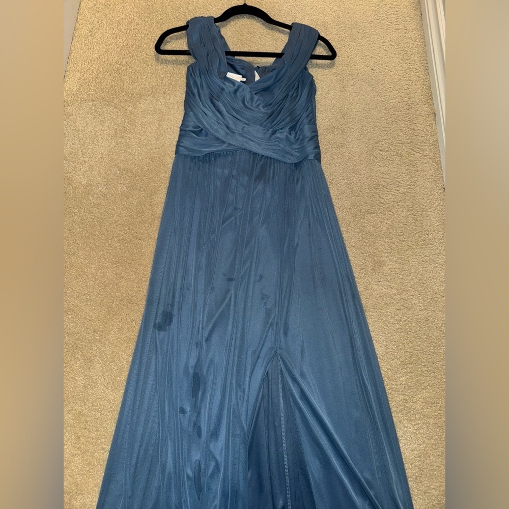 David's Bridal Blue Maxi Dress - Picture 5 of 8
